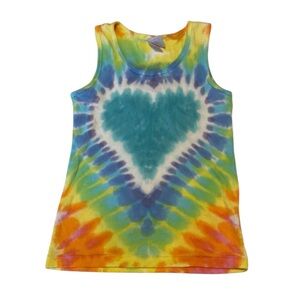 3/$20 Tie Dye Heart Youth Tank Top